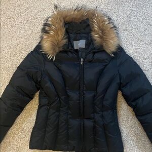 apt. 9 Puffer Coat with Fur Trim